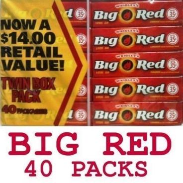 Wrigleys Big Red Cinnamon Chewing Gum 40 Packs 200 Ct Case Buy