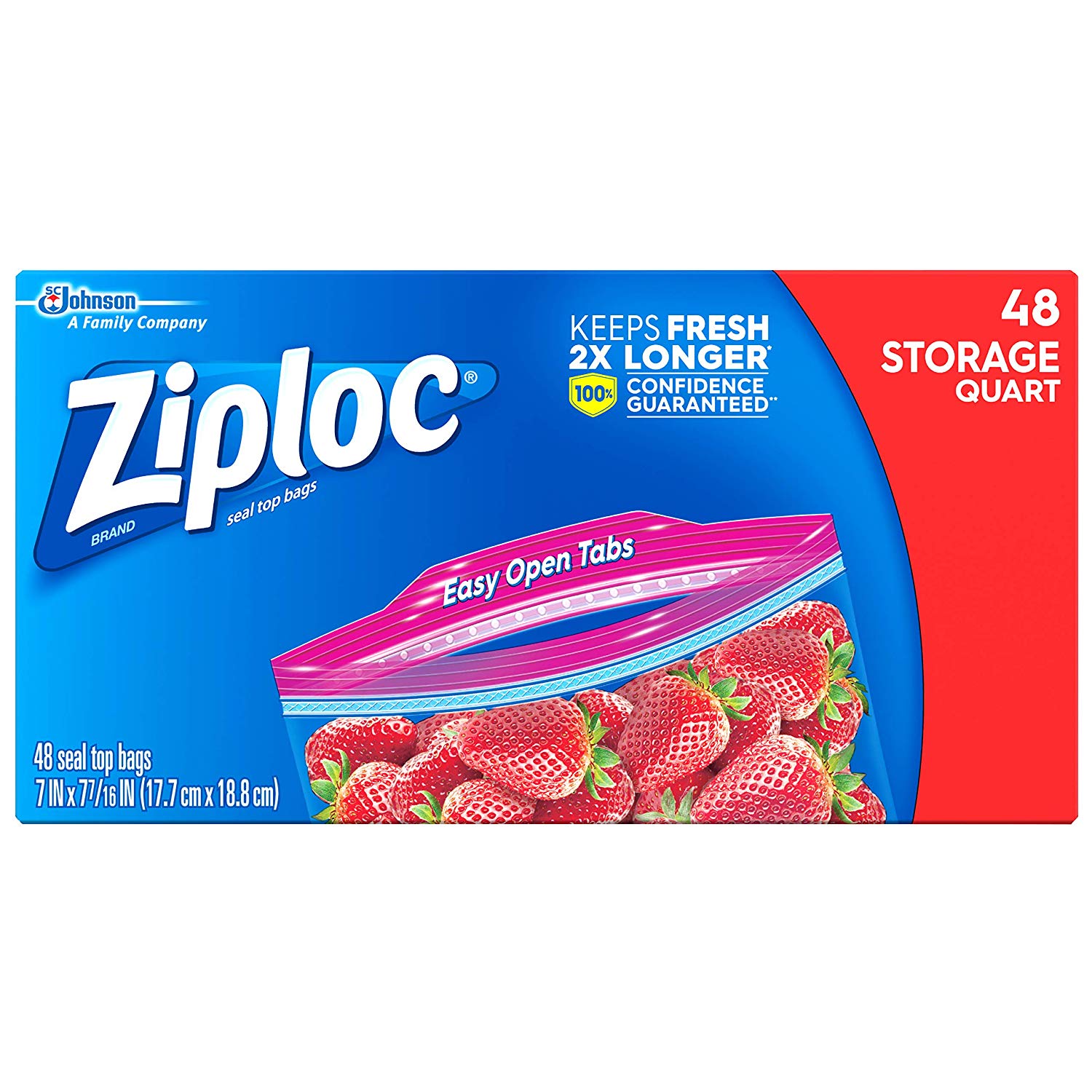 Ziploc Storage Quart 48 count