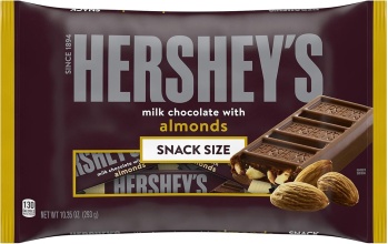 Hershey's Milk Chocolate with Almonds Snack-Size Candies, 293 grams